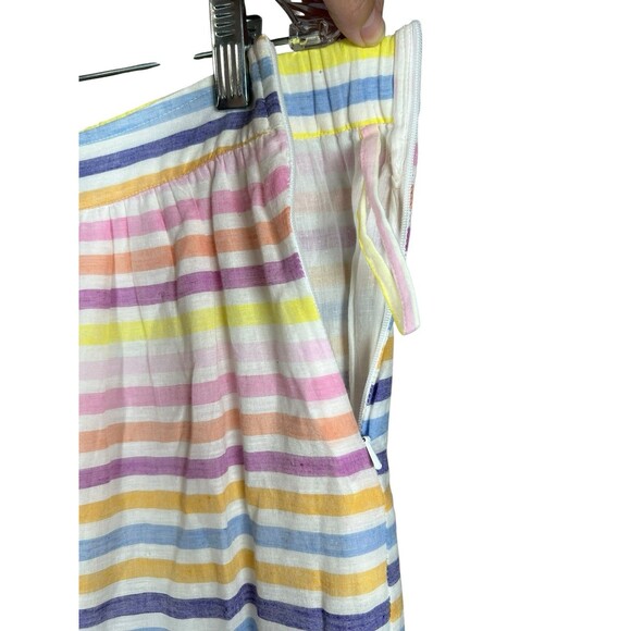 Banjanan Agatha Maxi Skirt Small White Candy Stripe‎ Boho Tiered Resort Wear - Picture 14 of 15